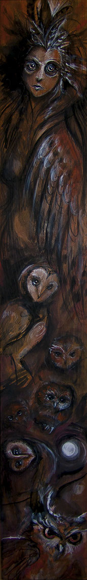 Owl Mother Painting by Laura Tempest Zakroff