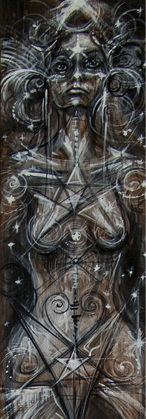 Star Goddess Painting by Laura Tempest Zakroff